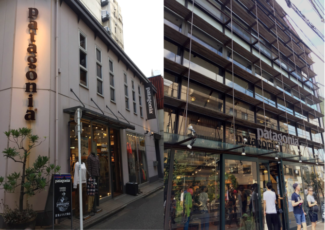 パタゴニア神田店と渋谷店