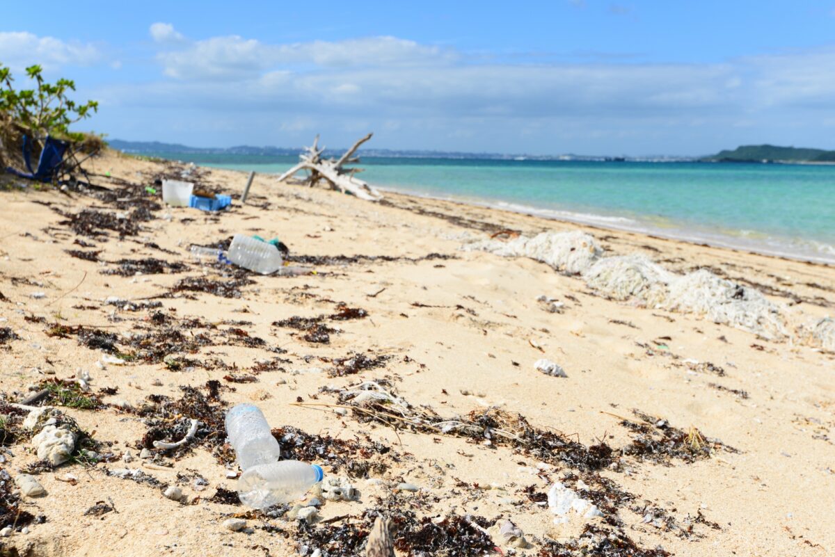プラスチックごみで汚れた海岸